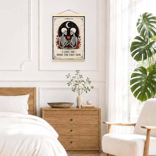Gothic Skeleton Wall Art Poster Frame 12x16 Inch - Skeleton-1 Variation