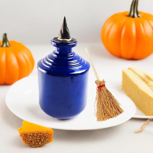 Mini Witch Hat and Broom Set for Halloween Decorations - 50 Pieces