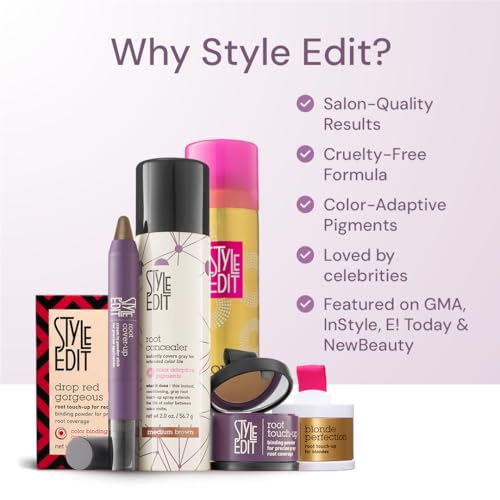 Style Edit Root Touch Up Powder Light Brown 0.13 oz - 1 Pack - Instant Gray Coverage
