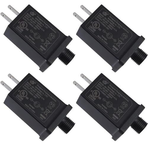 4-Pack Outdoor Inflatable Yard Power Adapter - 12V 1A Waterproof Transformer for Halloween Christmas Decorations - Variation 4