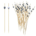 Skull Cocktail Picks 100-Pack - Food & Drink Garnishes for Parties