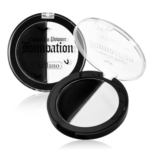 Black and White Face Paint Makeup - Gothic Full Coverage Body & Stage Paint - Variation: White Black