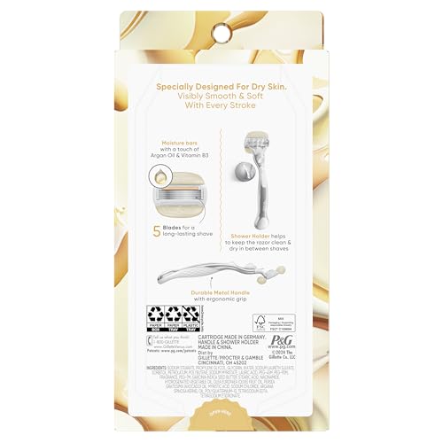 Venus Moistureglide Women's Razor, Reusable Handle, 2 Razor Blade Refills and Shower Holder