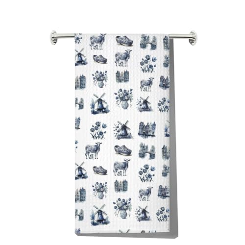 Dutch Flag Kitchen Towel Blue Cow House Variation of THIS listing