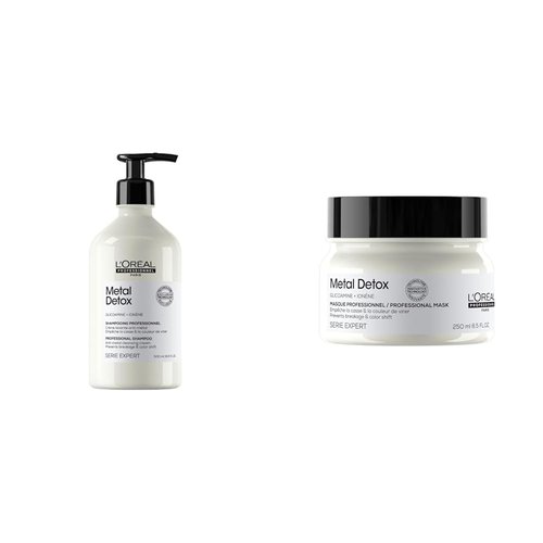 L'Oréal Professionnel Paris Metal Detox Shampoo & Mask Set | Protect Color, Remove Metal Build-Up, Paraben & Sulfate-Free