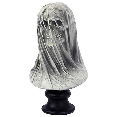 Samhain's Veiled Maiden of Death Bust Statue - Gothic Skeleton Decor
