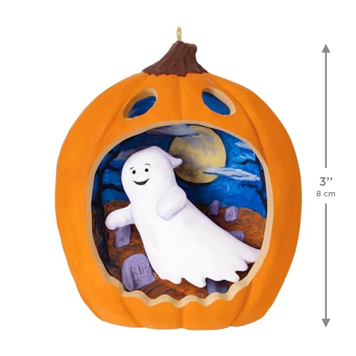 Hallmark Keepsake Halloween Ornament 2026 - Happy Halloween Ghost & Jack-o'-Lantern Diorama