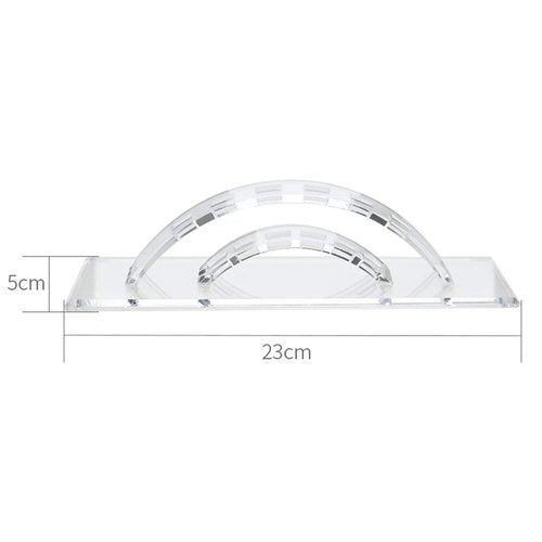 BNP Tweezers Display Stand Durable Acrylic Eyelash Extension Tools Holder Tweezer Transparent Scraper Organize Rack 6 Holes White