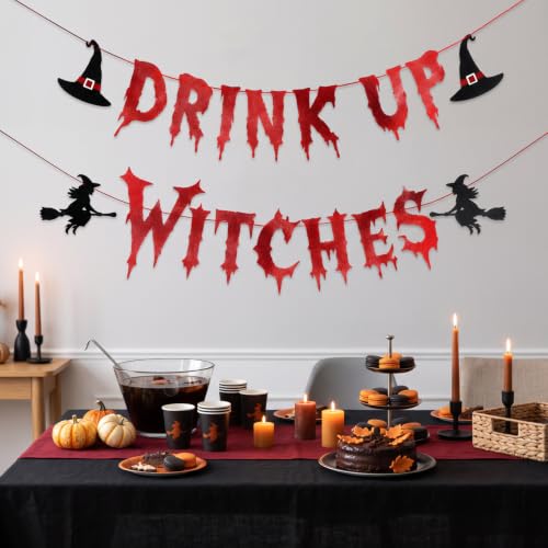 Witch Banner Halloween Party Decorations for Birthday Kids & Adults
