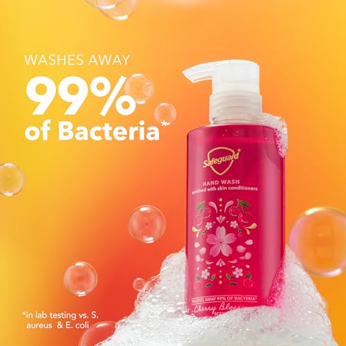 Liquid Hand Soap with Micellar Deep Cleansing & Cherry Blossom Scent - Pack of 4, 15.5 oz