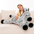 Giant Zebra Stuffed Animal Pillow - 43.3 Inch Soft Plush Body Pillow for Kids & Adults - Zebra Variation