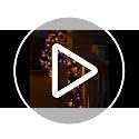 32FT Halloween Tinsel Garland with LED Lights - Pumpkin, Spider, Bat Decorations for Indoor Outdoor Parties