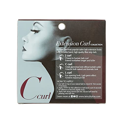 False Eyelashes C Curl Natural Look 2 Pack Salon Lash Extension Effect