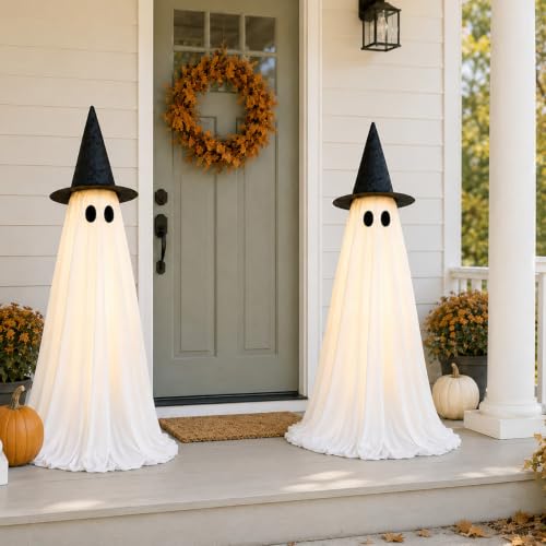 Indoor Halloween Ghost Decorations with Lights - 2 Pack Spooky Spooky Halloween Decor