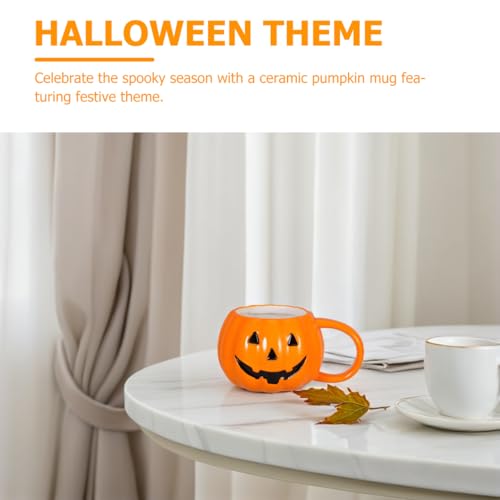 Halloween Pumpkin Mug 12 Oz Ceramic Coffee Cup - Festive Fall Drinkware