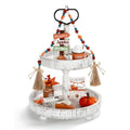 Fall Farmhouse Tiered Tray Decor Set - 8 Pcs Autumn Harvest Thanksgiving
