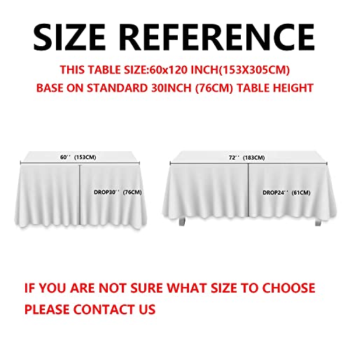Black Rectangular Tablecloth 60 x 120 Inches + 6 Napkin Cloths - For Dining & Events