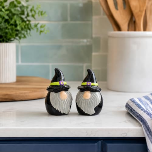 Halloween Gnome Ceramic Salt & Pepper Shaker Set - Whimsical Fall Decor