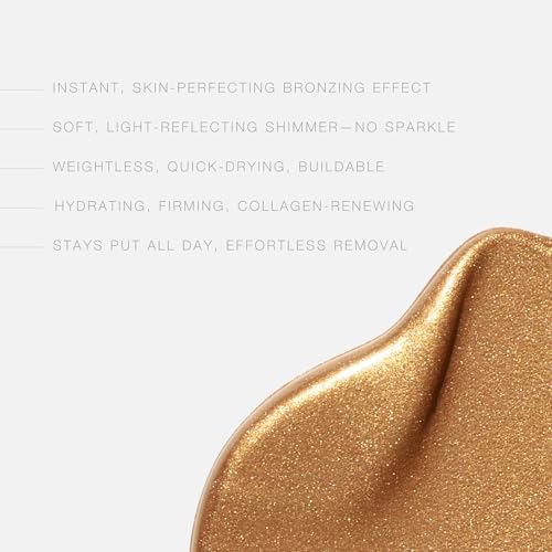 Hampton Sun Bronze-On Shimmer Body Luster | Instant Skin Perfecting Bronzing Gelée | Smooth, Radiant Finish | Deeply Hydrating and Firming | Blurs Over Skin Imperfections | Micro-Fine Golden Shimmer