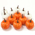 White Foam Pumpkins for Decorating - 12 Pack Mini Craft Pumpkins