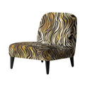 Stretch Armless Tiger Print Slipper Chair Slipcover - Removable Furniture Protector