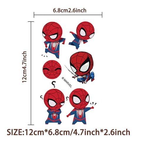 Spider-Man Temporary Tattoos Stickers for Kids - 10 Sheets Party & Classroom Decor