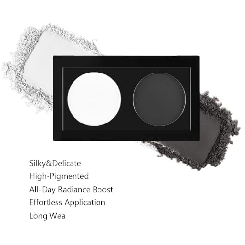 Dual Eyeshadow Palette - White Matte & Black Matte - Neutral & Versatile Shades