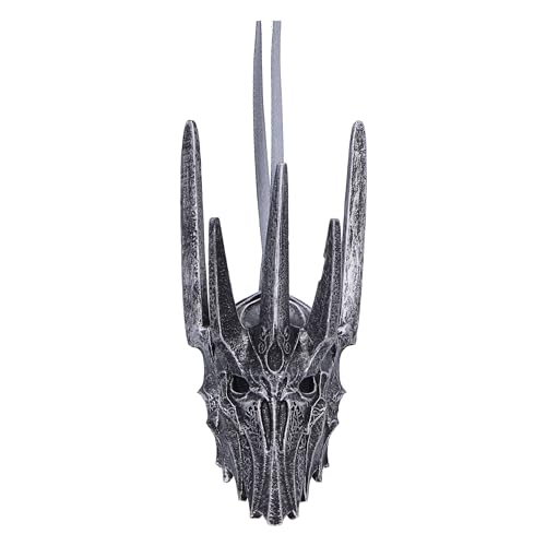 Sauron Helm Hanging Ornament - Lord of the Rings Resin Decoration, 10cm