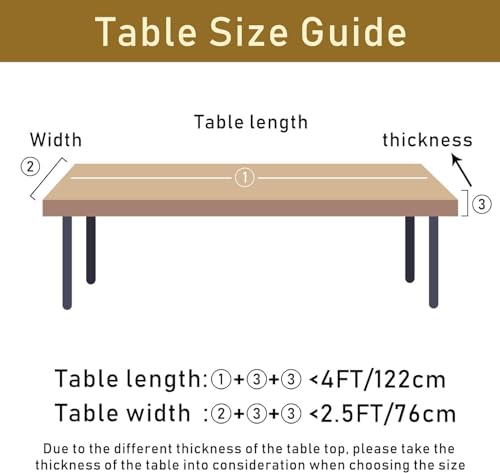Fiokroo Rectangle Tablecloth 48x30 Inches with Chrysanthemum Flowers - Waterproof & Wrinkle-Resistant Decor