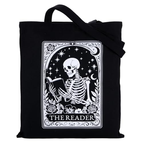 Black Gothic Tote Bag for Women Halloween Trick or Treating