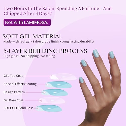 Black Short Square Press-On Nails Set - Reusable Gel Fake Nails with 16 Sizes, Midnight Variation