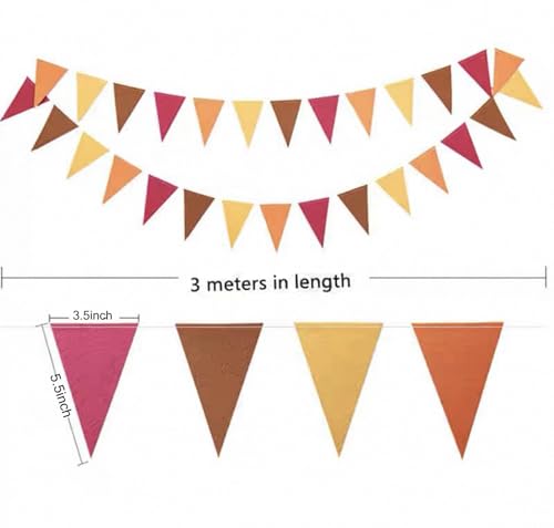 Fall Bunting Banner Thanksgiving Decorations Autumn Garlands & Flags