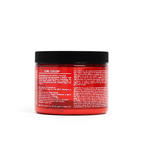 Temporary Curl Color Gel - Hot Red - 6 oz Medium Hold Vegan Cruelty-Free