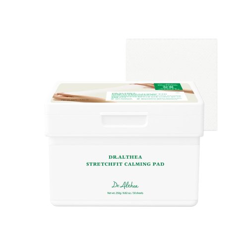 Dr.Althea StretchFit Calming Pad | Soothing Relief Face Mask with Centella Asiatica Extract | Hydration Sheet Mask with Panthenol | Korean Vegan Skincare (Pack of 50)