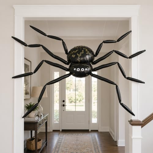10FT Giant Spider Balloon Halloween Decoration with Posable Legs - Spooky Party Decor