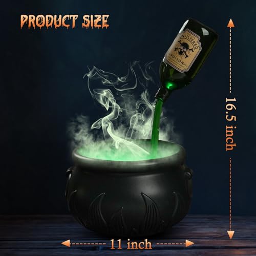Halloween Floating Potion Decor Set with Cauldron and Mist Maker - Indoor Spooky Halloween Party Decoration