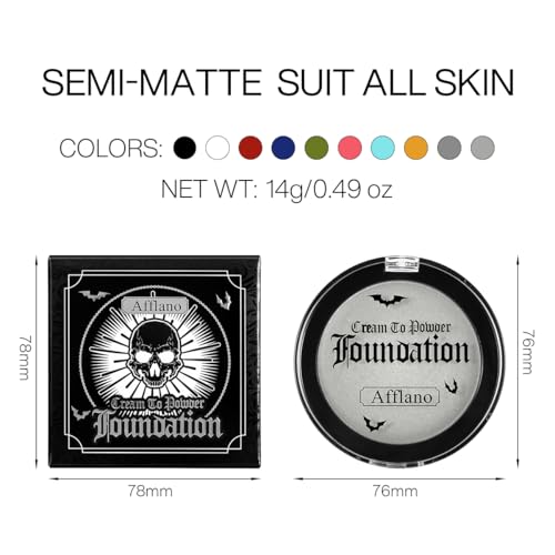 Metallic Silver Face Paint for Kids & Adults - Full Coverage Body Makeup for Halloween & Cosplay - Long Lasting & Blendable