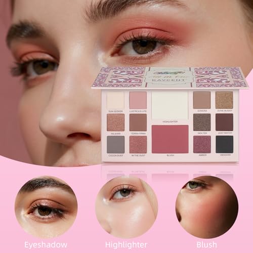 Teen Makeup Set with Eyeshadow, Lip Gloss, Foundation & Brushes - Gift Kit for Girls