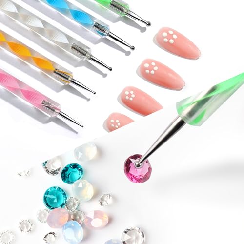 Nail Stamping Kit 4pc Heart Lace Plate & Dotting Tools - Style B