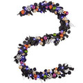 Black Spider Halloween Garland with Light - 6FT Indoor Outdoor Decor