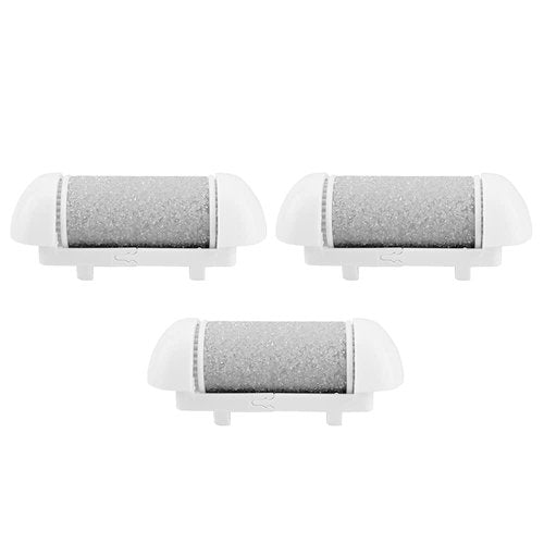 Electric Callus Remover Refill,Elmchee Perfect Refill 3 Same Rough Replacement Rollers Professional Feet Care Grinding Heads Pack of 3 (Grey)