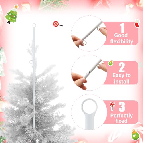 19.7in Christmas Tree Topper Holder Stabilizer Kit White for All Tree Bases