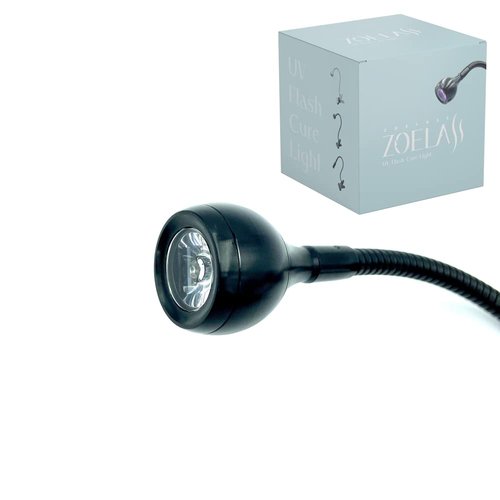 395-405nm Gooseneck UV Flash Cure lamp for Gel x Nails - Sturdy Steel Clamp, 8MM Flexible 10" Arm, 5V USB uv led lamp for Gel Nails + Protective Finger Bandages