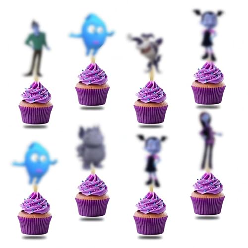 Vamprina Cupcake Topper - Cute Vampire Theme Party Decoration for Birthdays & Halloween
