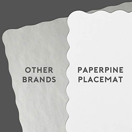 Disposable Paper Placemat 200 Pack - 10x14 Inch White Heavy Duty Eco-Friendly