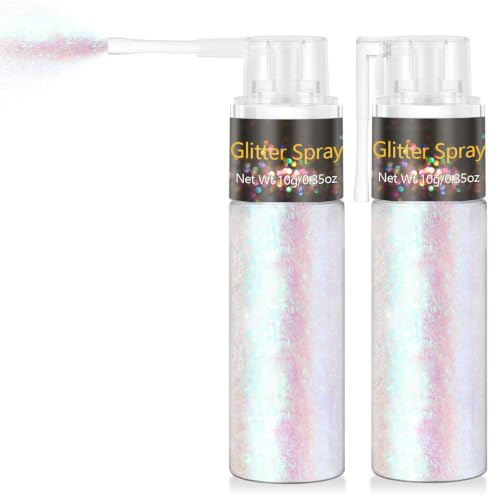 Holographic Hair and Body Glitter Spray - Mermaid Variation, Ultra Fine Sparkle Dust for Festivals & Makeup