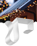Outdoor String Light Gutter Clips - 100 Metal Weatherproof Securing Hooks for Xmas & Holiday Decor - White Variation of THIS listing