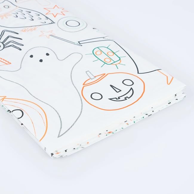 Halloween Color-In Activity Tablecloth - Disposable Kids Party Decor