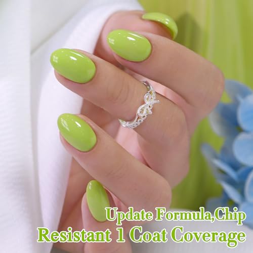 Gel Nail Polish 15ML - Translucent Light Milky Green Glow Variation - Long-Lasting, Healthy Formula