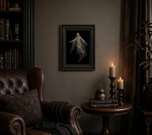 Halloween Ghost Canvas Wall Art - Tattered Lace Wraith Ghost, 10"x8"